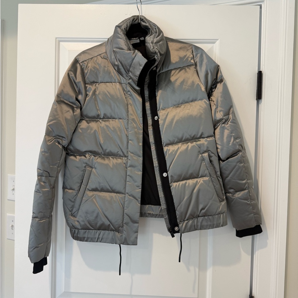 Athleta Gray Puffer Jacket